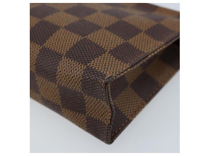 LOUIS VUITTON Poche Toilette 15 Damier Ebene N47548 Auth LV 172588V - vista 15