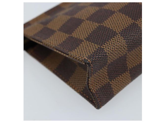 LOUIS VUITTON Poche Toilette 15 Damier Ebene N47548 Auth LV 172588V - vista 16