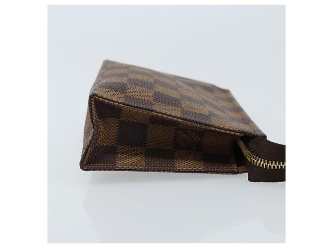 LOUIS VUITTON Poche Toilette 15 Damier Ebene N47548 Auth LV 172588V - vista 3