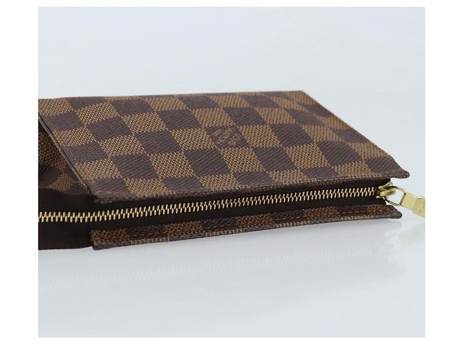 LOUIS VUITTON Poche Toilette 15 Damier Ebene N47548 Auth LV 172588V - vista 5