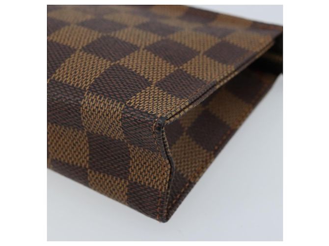 LOUIS VUITTON Poche Toilette 15 Damier Ebene N47548 Auth LV 172588V - vista 7