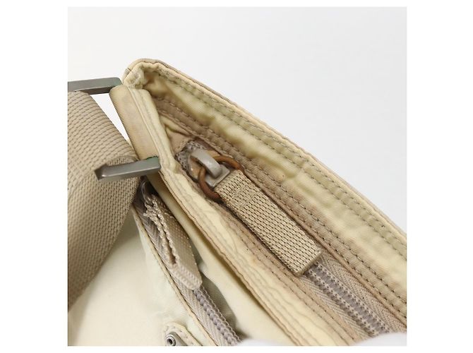 Borsa a Spalla PRADA Nylon Avorio Argento Autentica LNZ256 Crudo - vista 10