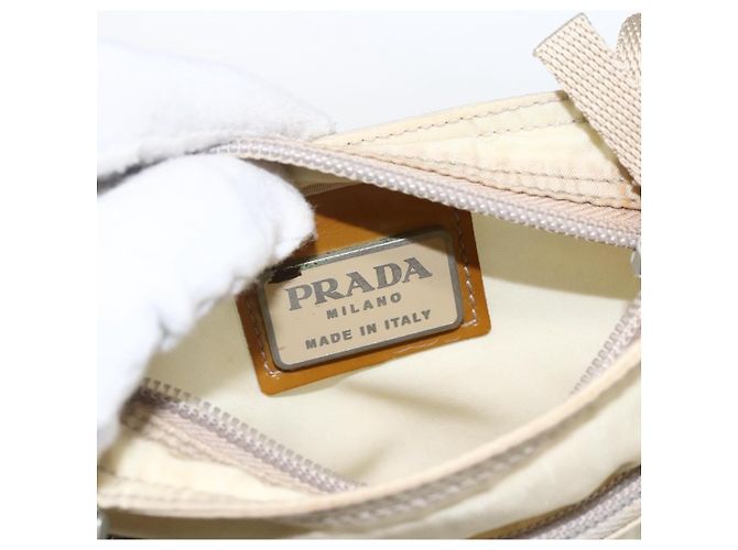 Borsa a Spalla PRADA Nylon Avorio Argento Autentica LNZ256 Crudo - vista 19