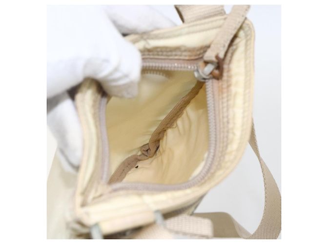 Borsa a Spalla PRADA Nylon Avorio Argento Autentica LNZ256 Crudo - vista 20