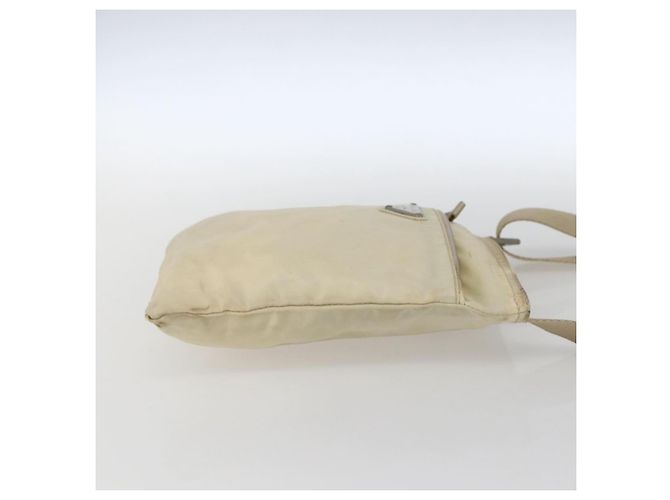 Borsa a Spalla PRADA Nylon Avorio Argento Autentica LNZ256 Crudo - vista 4