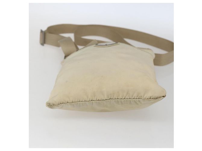 Borsa a Spalla PRADA Nylon Avorio Argento Autentica LNZ256 Crudo - vista 5
