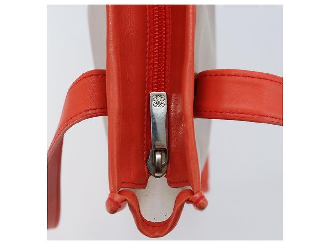 LOEWE Borsa Tote Anagramma Vinile Trasparente Rossa Auth ka2475 Rosso - vista 10
