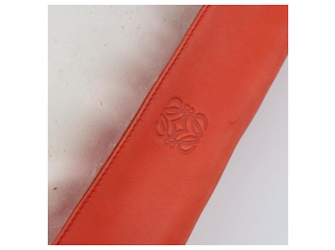 LOEWE Borsa Tote Anagramma Vinile Trasparente Rossa Auth ka2475 Rosso - vista 18