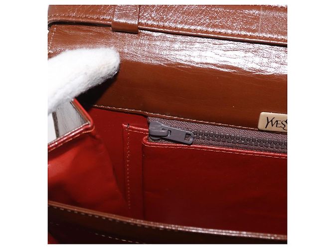 Borsa a Spalla in Pelle Marrone Auth Saint Laurent 172229 - vista 23