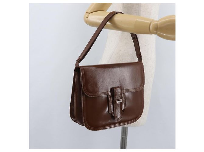 Borsa a Spalla in Pelle Marrone Auth Saint Laurent 172229 - vista 24