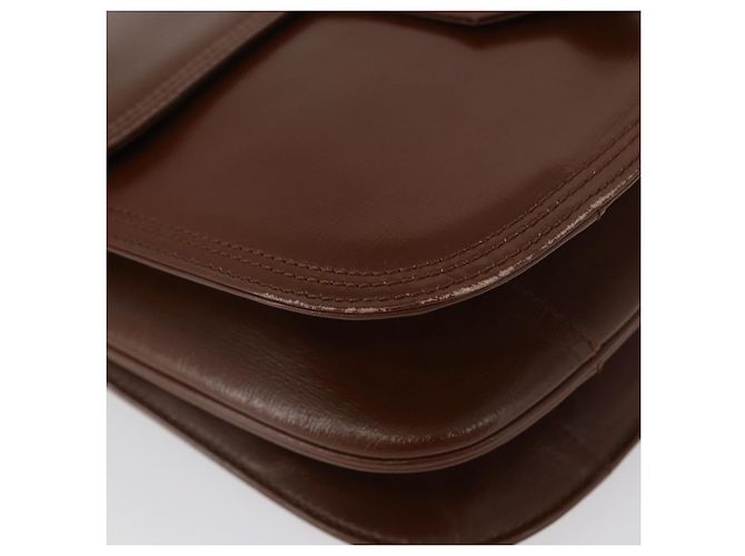 Borsa a Spalla in Pelle Marrone Auth Saint Laurent 172229 - vista 9
