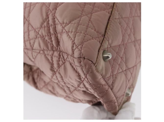 Borsa Canage in nylon rosa argento Christian Dior Auth 170948 - vista 14