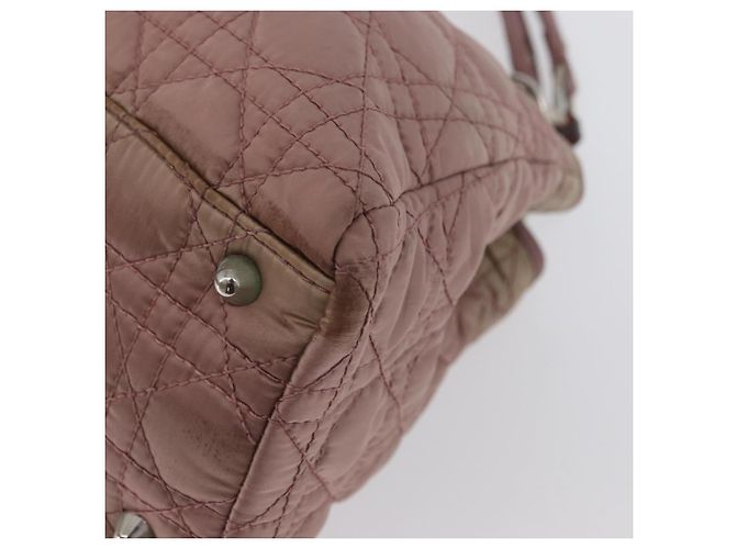 Borsa Canage in nylon rosa argento Christian Dior Auth 170948 - vista 15