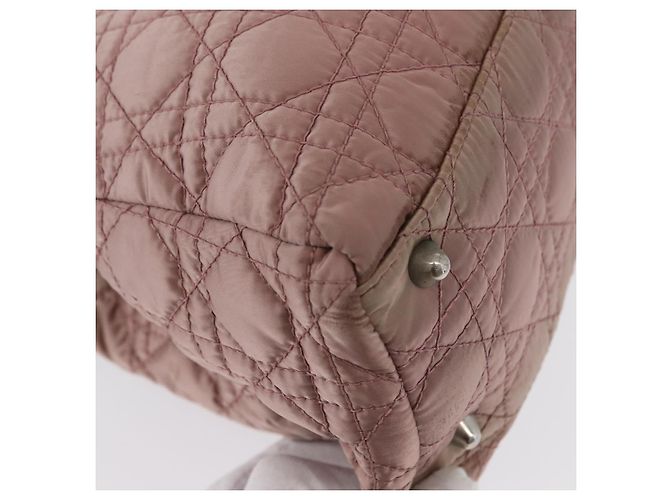 Borsa Canage in nylon rosa argento Christian Dior Auth 170948 - vista 16