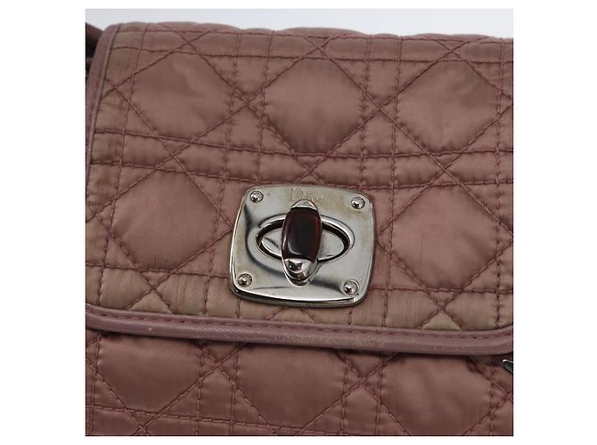 Borsa Canage in nylon rosa argento Christian Dior Auth 170948 - vista 18