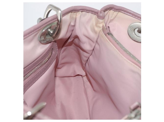 Borsa Canage in nylon rosa argento Christian Dior Auth 170948 - vista 20