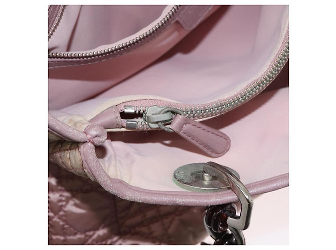 Borsa Canage in nylon rosa argento Christian Dior Auth 170948 - vista 27