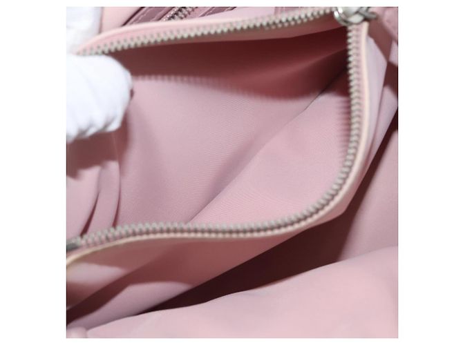 Borsa Canage in nylon rosa argento Christian Dior Auth 170948 - vista 28