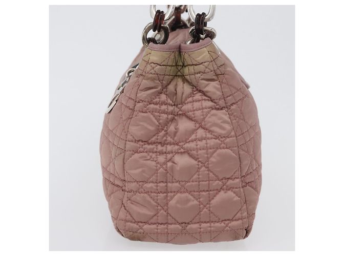 Borsa Canage in nylon rosa argento Christian Dior Auth 170948 - vista 3