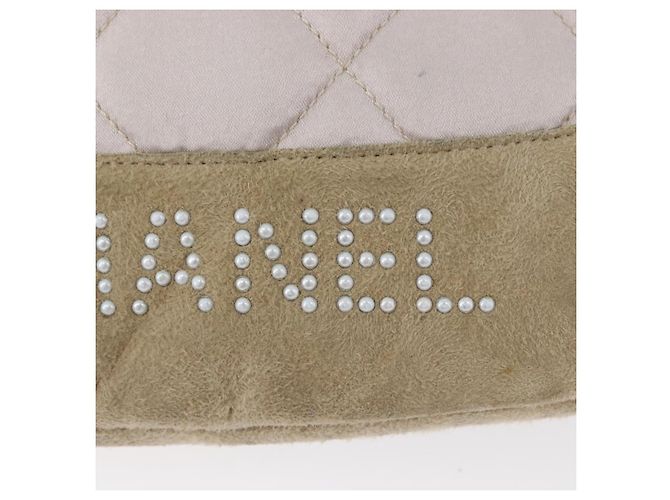 CHANEL Rucksack Satin Weiß Silber CC Auth bs33422 - Ansicht 21