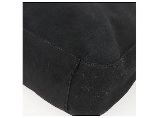 PRADA Handtasche aus Wildleder schwarz silber Auth 166861 - Ansicht 15