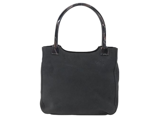 PRADA Handtasche aus Wildleder schwarz silber Auth 166861 - Ansicht 2