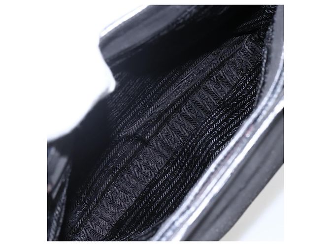 PRADA Handtasche aus Wildleder schwarz silber Auth 166861 - Ansicht 23