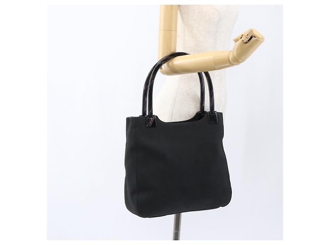 PRADA Handtasche aus Wildleder schwarz silber Auth 166861 - Ansicht 24