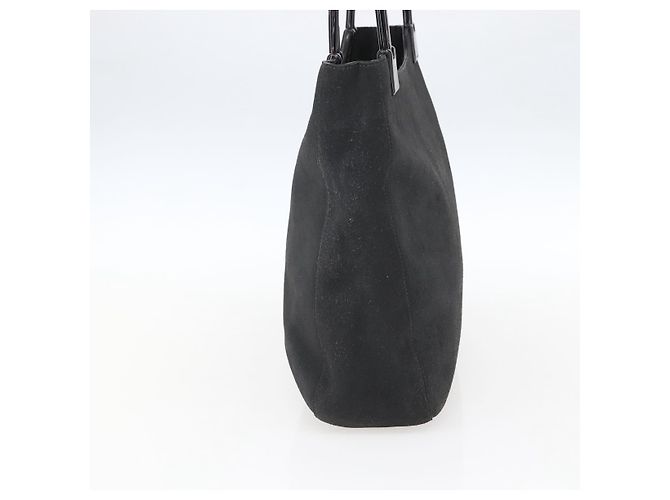 PRADA Handtasche aus Wildleder schwarz silber Auth 166861 - Ansicht 3