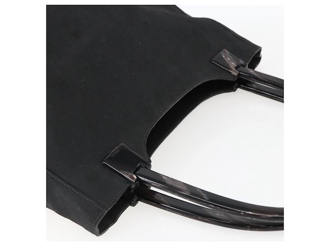 PRADA Handtasche aus Wildleder schwarz silber Auth 166861 - Ansicht 6