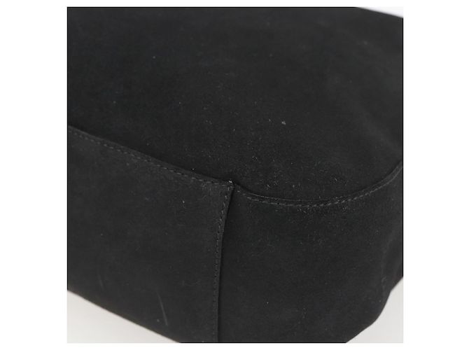 PRADA Handtasche aus Wildleder schwarz silber Auth 166861 - Ansicht 9
