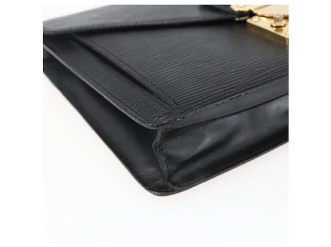 LOUIS VUITTON Epi Serie Dragonne Clutch Bag Nero M52612 LV Auth LNZ266 - vista 14