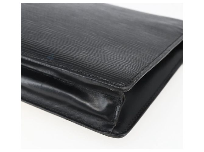 LOUIS VUITTON Epi Serie Dragonne Clutch Bag Nero M52612 LV Auth LNZ266 - vista 15