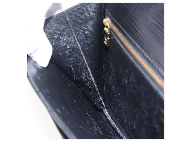 LOUIS VUITTON Epi Serie Dragonne Clutch Bag Nero M52612 LV Auth LNZ266 - vista 20