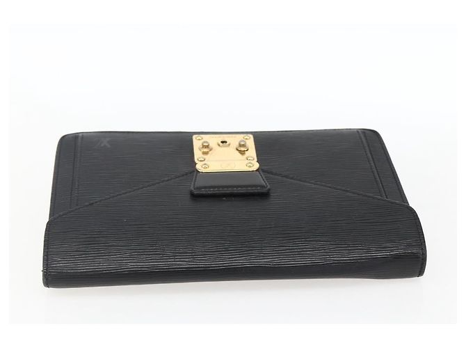 LOUIS VUITTON Epi Serie Dragonne Clutch Bag Nero M52612 LV Auth LNZ266 - vista 5