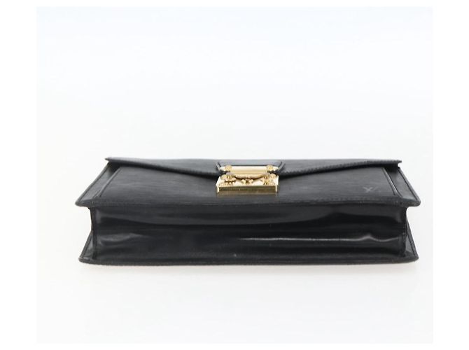 LOUIS VUITTON Epi Serie Dragonne Clutch Bag Nero M52612 LV Auth LNZ266 - vista 6
