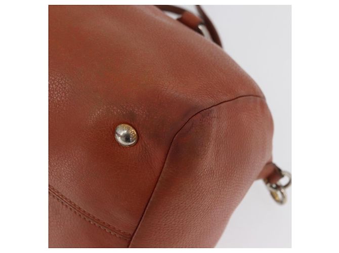 PRADA Borsa a Mano in Pelle 2 in 1 Arancione Argento Auth bs33283 - vista 15