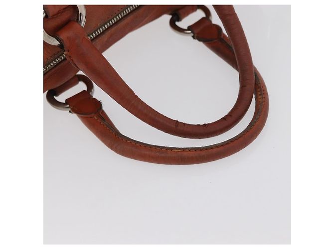 PRADA Borsa a Mano in Pelle 2 in 1 Arancione Argento Auth bs33283 - vista 7