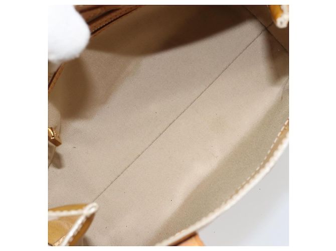 LOUIS VUITTON Borsa a Mano Monogram Vernis Reade PM Beige M91334 LV Auth 172109 - vista 11