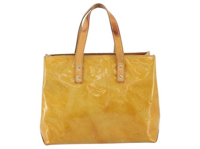 LOUIS VUITTON Borsa a Mano Monogram Vernis Reade PM Beige M91334 LV Auth 172109 - vista 13
