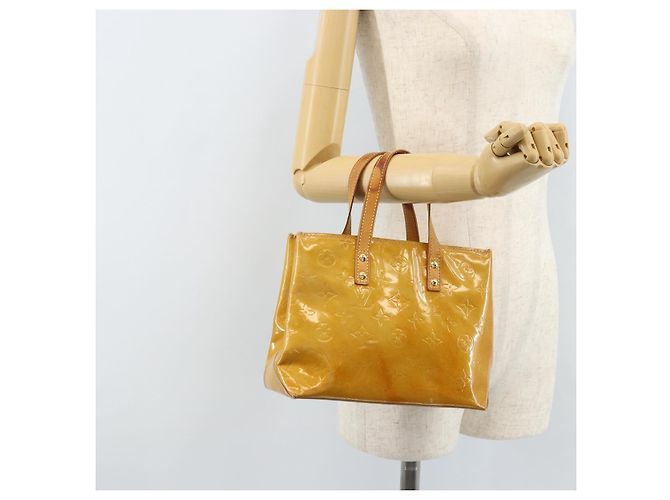 LOUIS VUITTON Borsa a Mano Monogram Vernis Reade PM Beige M91334 LV Auth 172109 - vista 22