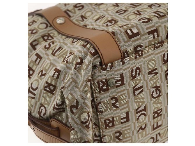 Salvatore Ferragamo Tote Bag aus Canvas Beige Auth bs33551 - Ansicht 16