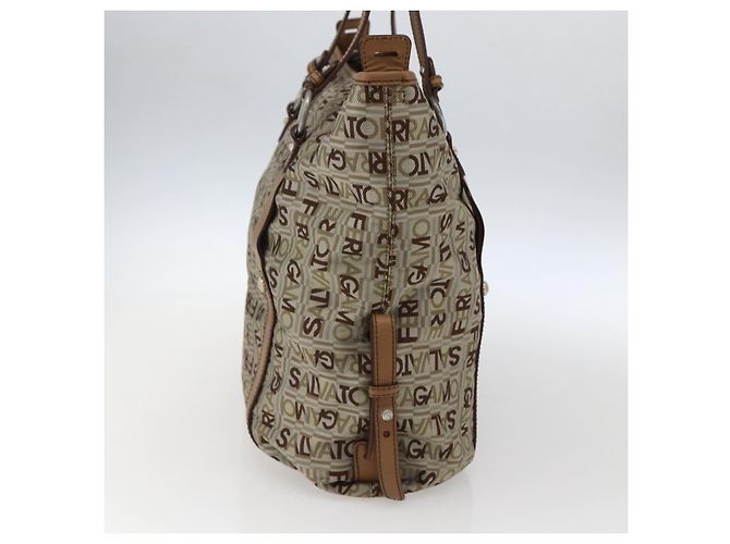 Salvatore Ferragamo Tote Bag aus Canvas Beige Auth bs33551 - Ansicht 3