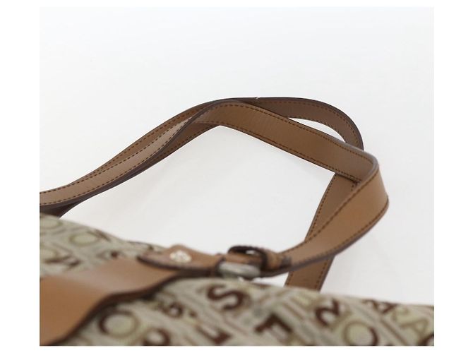 Salvatore Ferragamo Tote Bag aus Canvas Beige Auth bs33551 - Ansicht 8