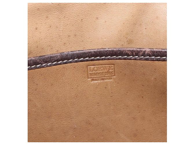 LOEWE Borsa a Spalla Anagramma in Camoscio Marrone Oro Auth 173473 D'oro - vista 17