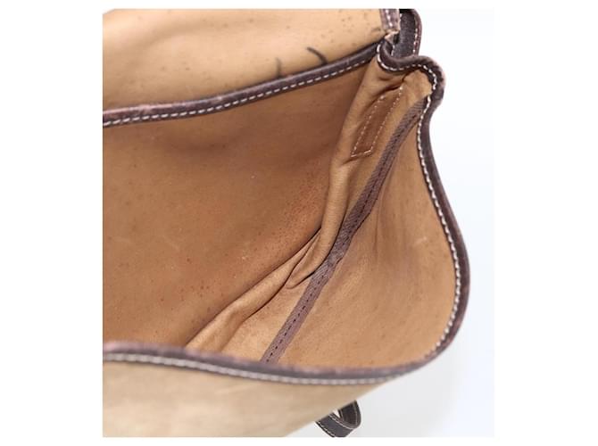 LOEWE Borsa a Spalla Anagramma in Camoscio Marrone Oro Auth 173473 D'oro - vista 18