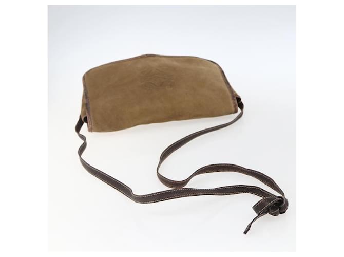 LOEWE Borsa a Spalla Anagramma in Camoscio Marrone Oro Auth 173473 D'oro - vista 7