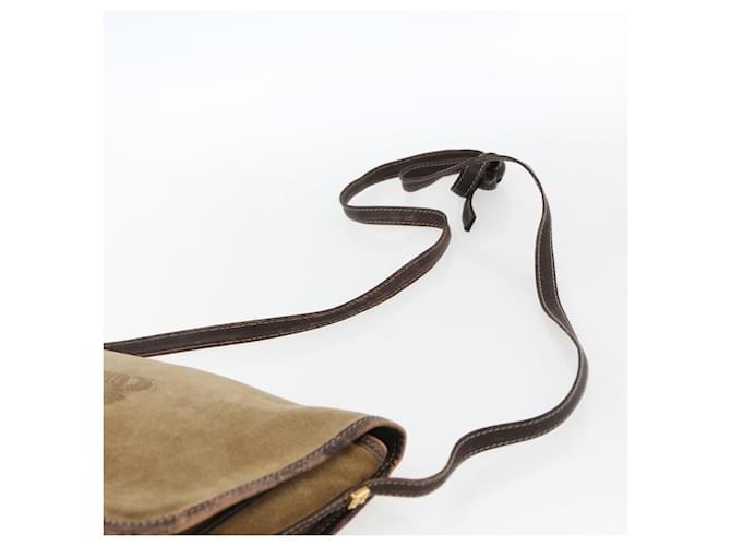 LOEWE Borsa a Spalla Anagramma in Camoscio Marrone Oro Auth 173473 D'oro - vista 8