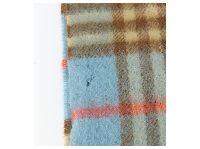 Sciarpa Nova Check in cashmere Burberrys Azzurro Chiaro Auth am10659 Blu chiaro - vista 9