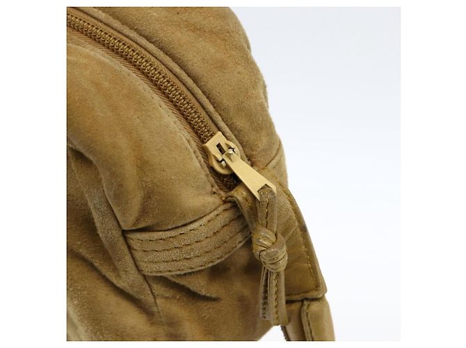 LOEWE Borsa a Spalla Anagram Suede Beige Auth 173498 - vista 10